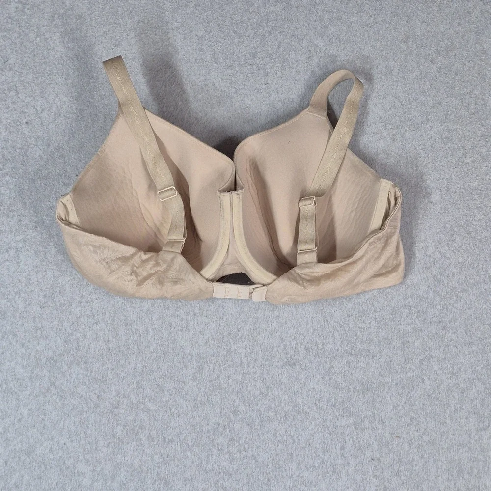 Wacoal Women Bra 40DDD Beige Floral T Shirt Underwired Strap Adjustable